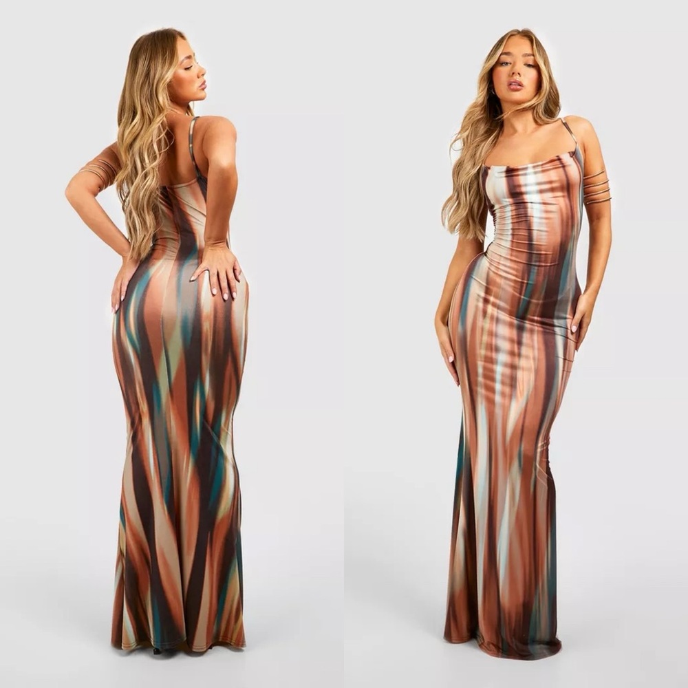 Boohoo // Tie Dye Drape Maxi Dress